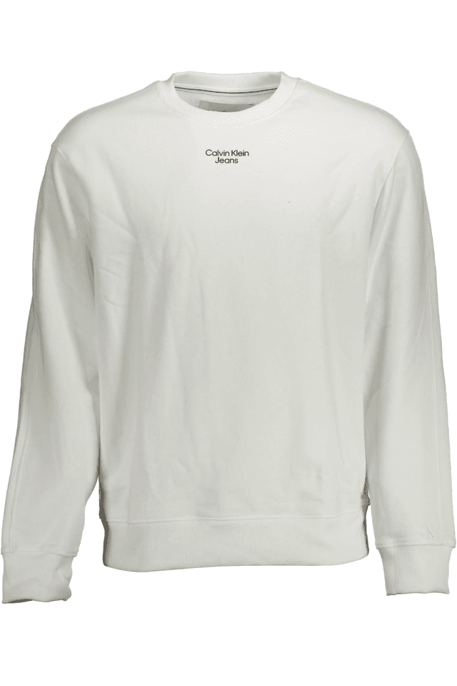 1428CALVIN KLEIN FELPA SENZA ZIP UOMO BIANCO