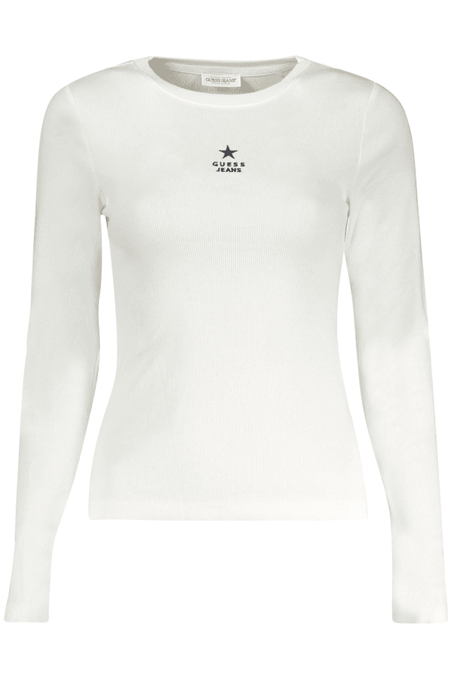 10573GUESS JEANS T-SHIRT MANICHE LUNGHE DONNA BIANCO