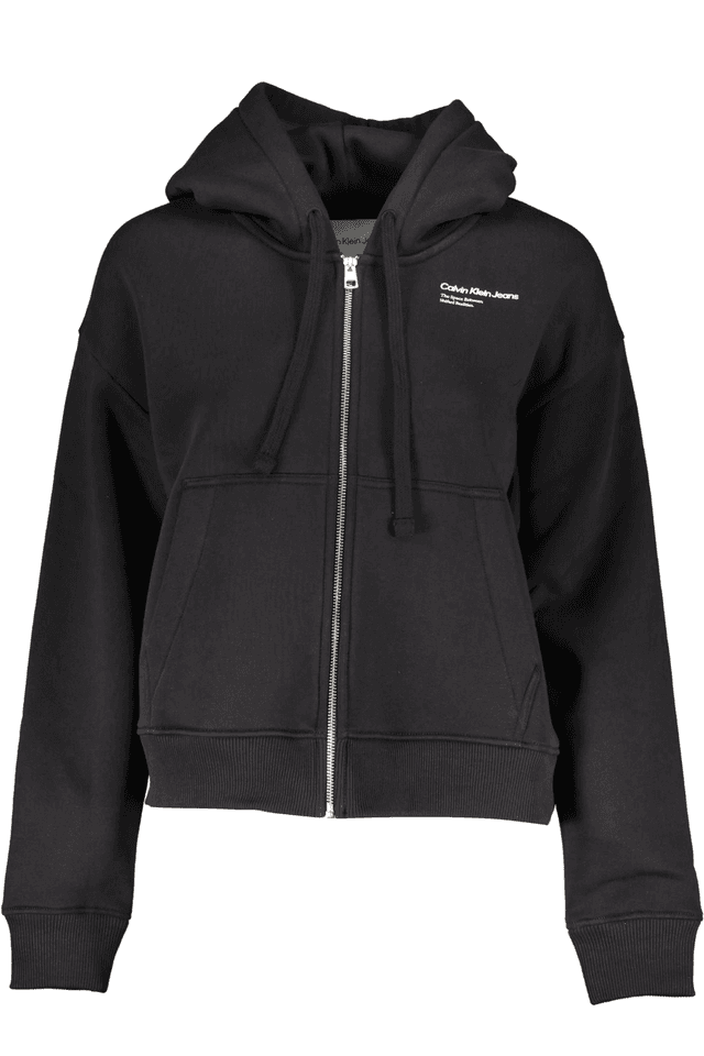 6495CALVIN KLEIN FELPA CON ZIP DONNA NERO