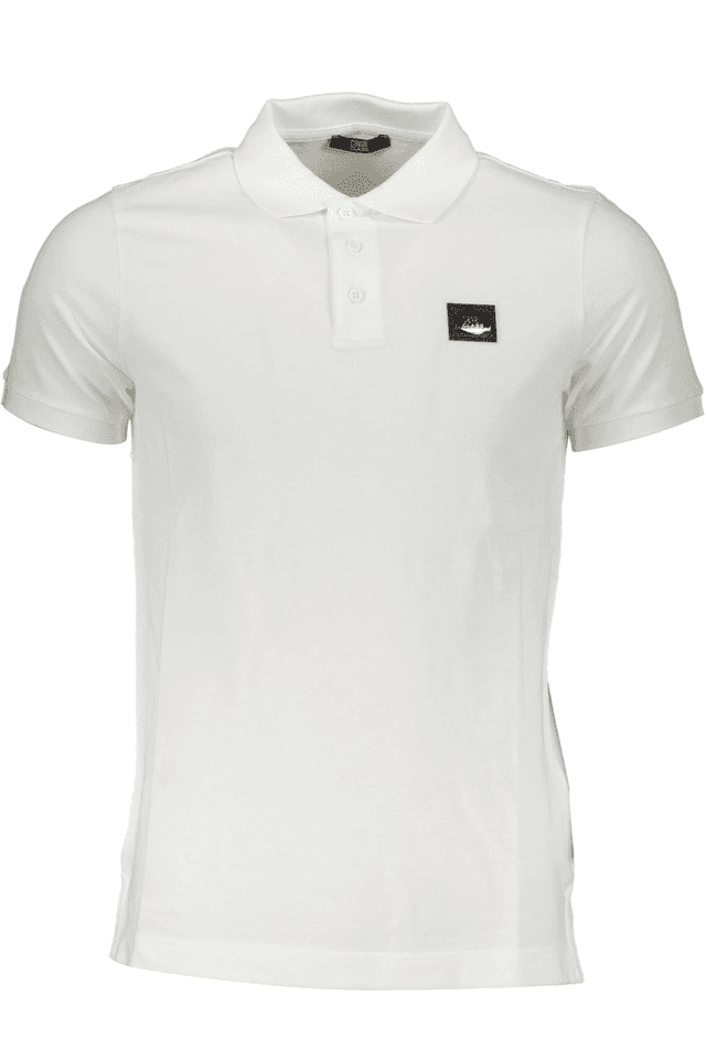 4144CAVALLI CLASS POLO MANICHE CORTE UOMO BIANCO