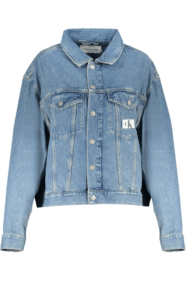 9791CALVIN KLEIN GIUBBOTTO IN JEANS DONNA AZZURRO