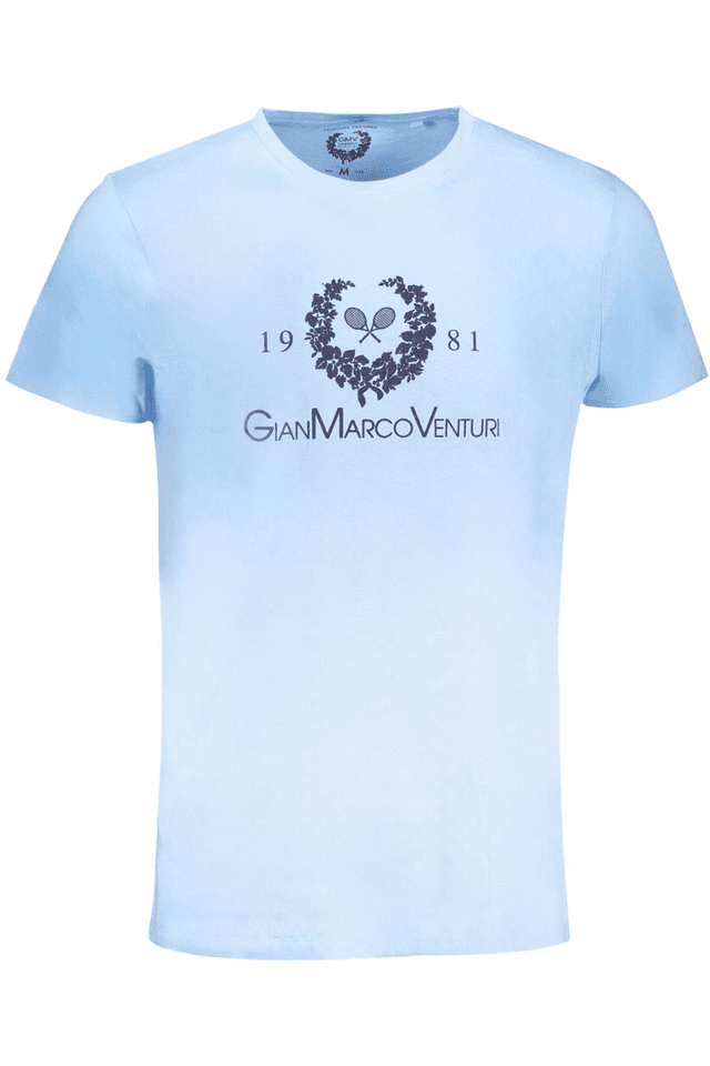 9607GIAN MARCO VENTURI T-SHIRT MANICHE CORTE UOMO AZZURRO