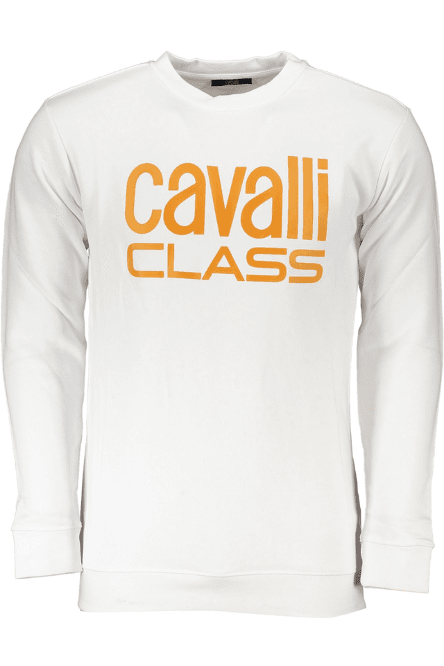 6743CAVALLI CLASS FELPA SENZA ZIP UOMO BIANCO