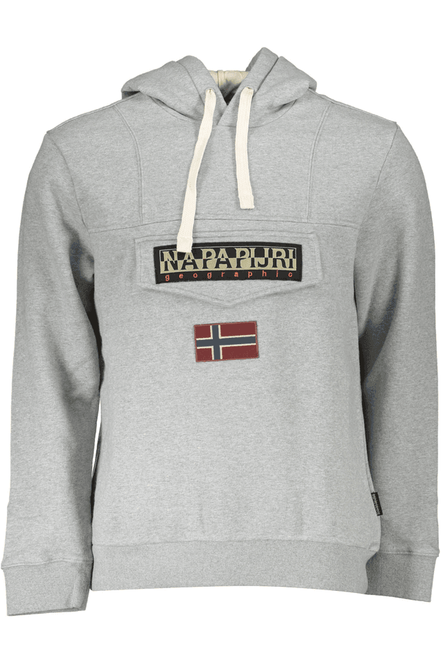 4328NAPAPIJRI FELPA SENZA ZIP UOMO GRIGIO