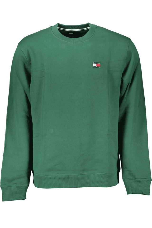 7049TOMMY HILFIGER FELPA SENZA ZIP UOMO VERDE