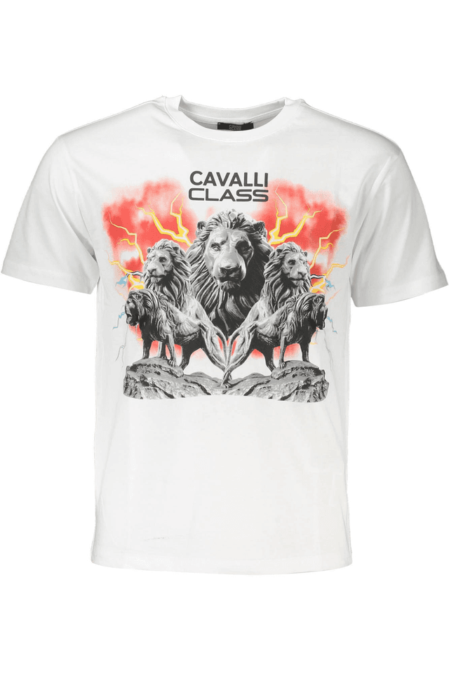 4168CAVALLI CLASS T-SHIRT MANICHE CORTE UOMO BIANCO