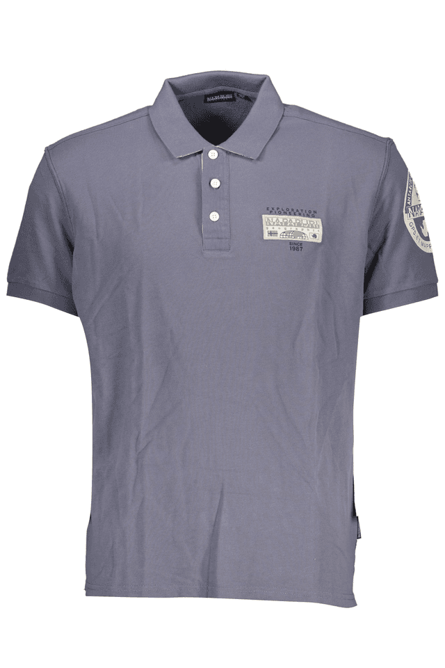 7701NAPAPIJRI POLO MANICHE CORTE UOMO BLU