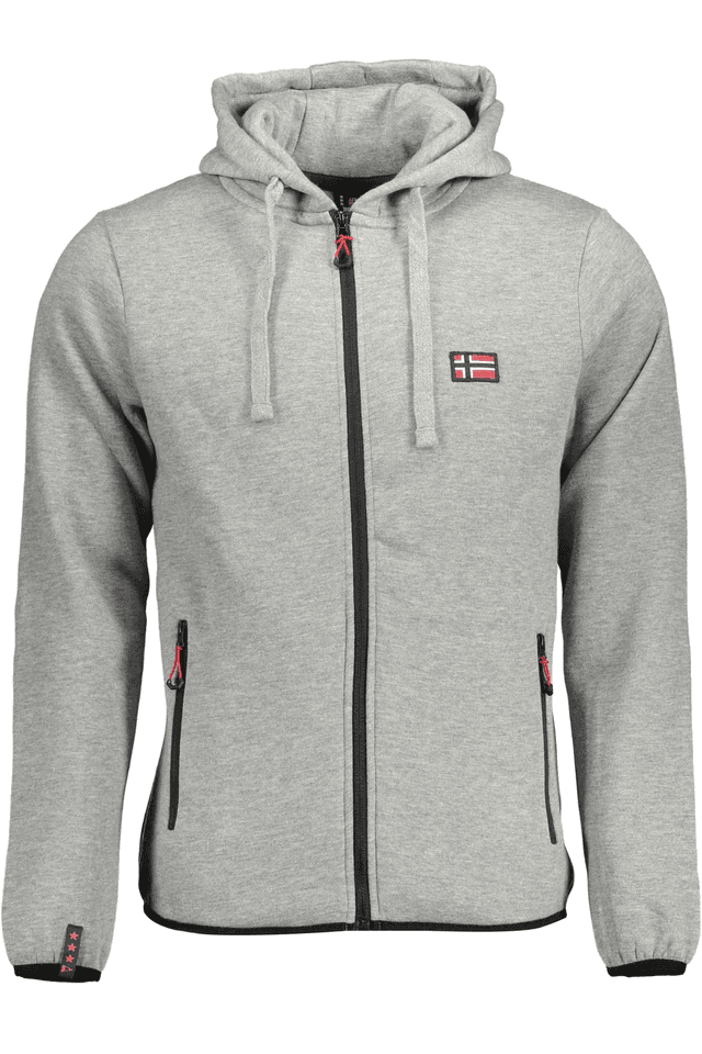 NORWAY 1963 FELPA CON ZIP UOMO GRIGIO