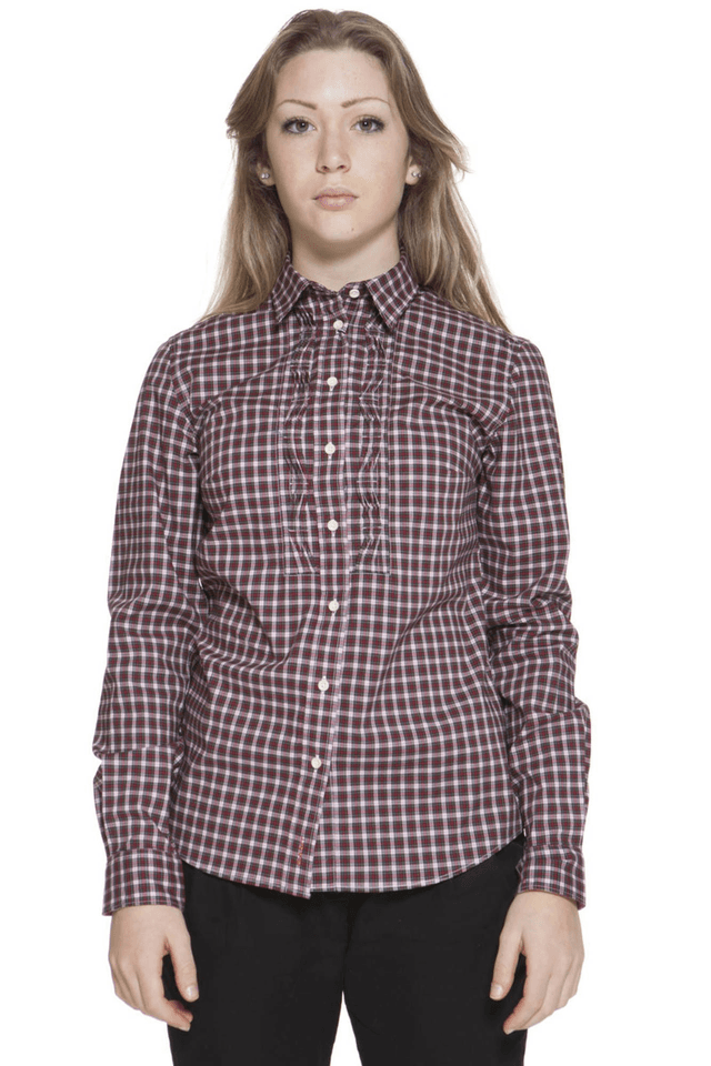 811GANT CAMICIA MANICHE LUNGHE DONNA ROSSO