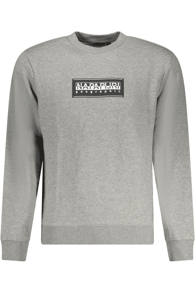 10375NAPAPIJRI FELPA SENZA ZIP UOMO GRIGIO