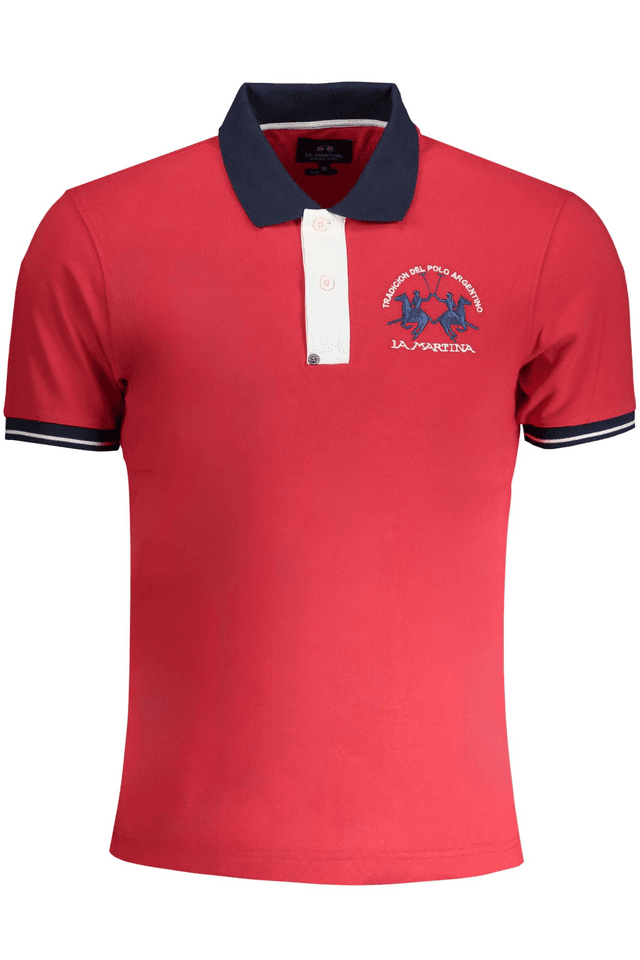 9055LA MARTINA POLO MANICHE CORTE UOMO ROSSO