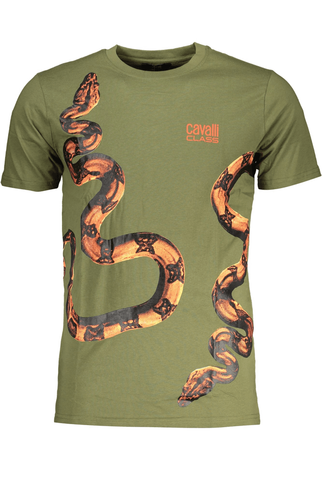 7869CAVALLI CLASS T-SHIRT MANICHE CORTE UOMO VERDE