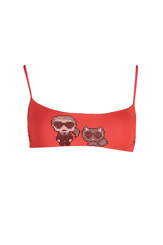 2933KARL LAGERFELD BEACHWEAR COSTUME PARTE SOPRA DONNA ROSSO
