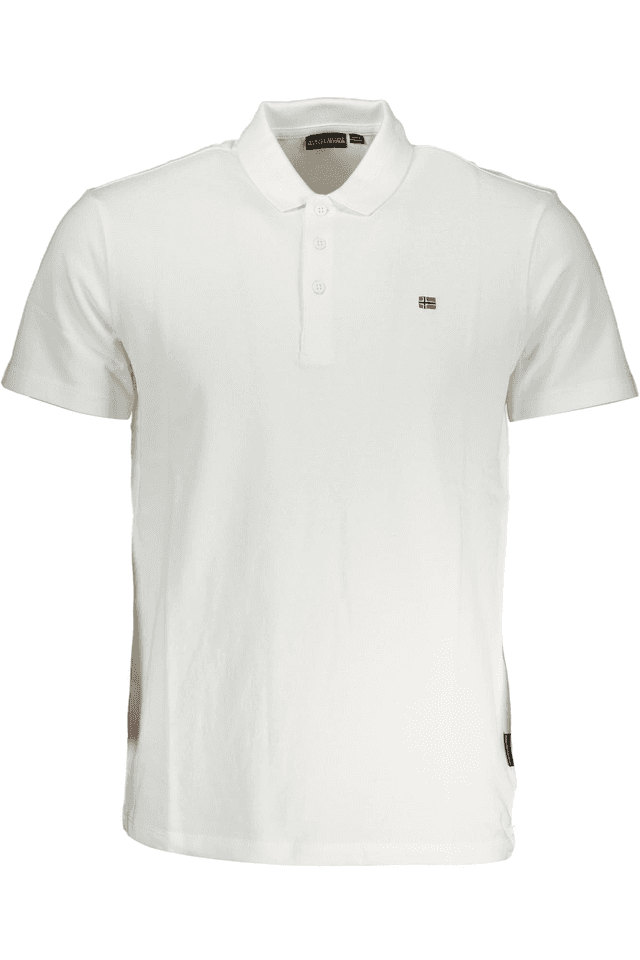 3428NAPAPIJRI POLO MANICHE CORTE UOMO BIANCO