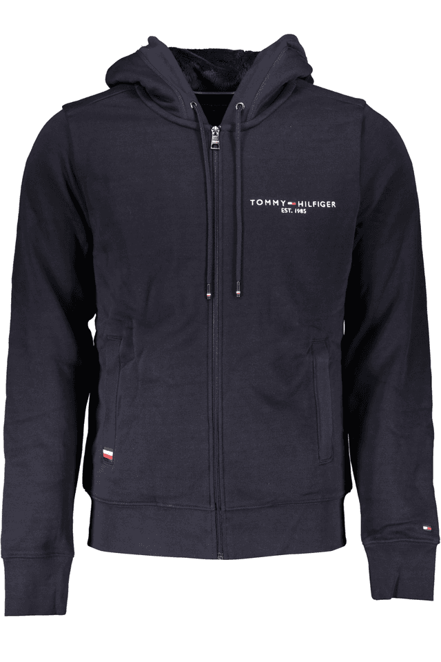 5675TOMMY HILFIGER FELPA CON ZIP UOMO BLU