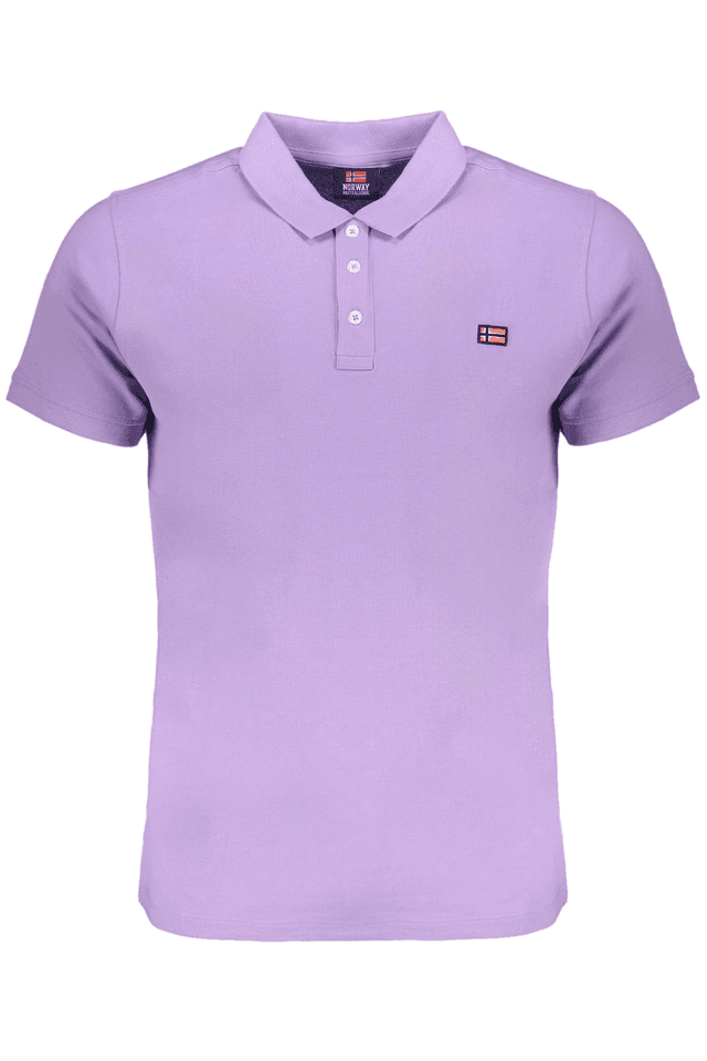 9542NORWAY 1963 POLO MANICHE CORTE UOMO VIOLA