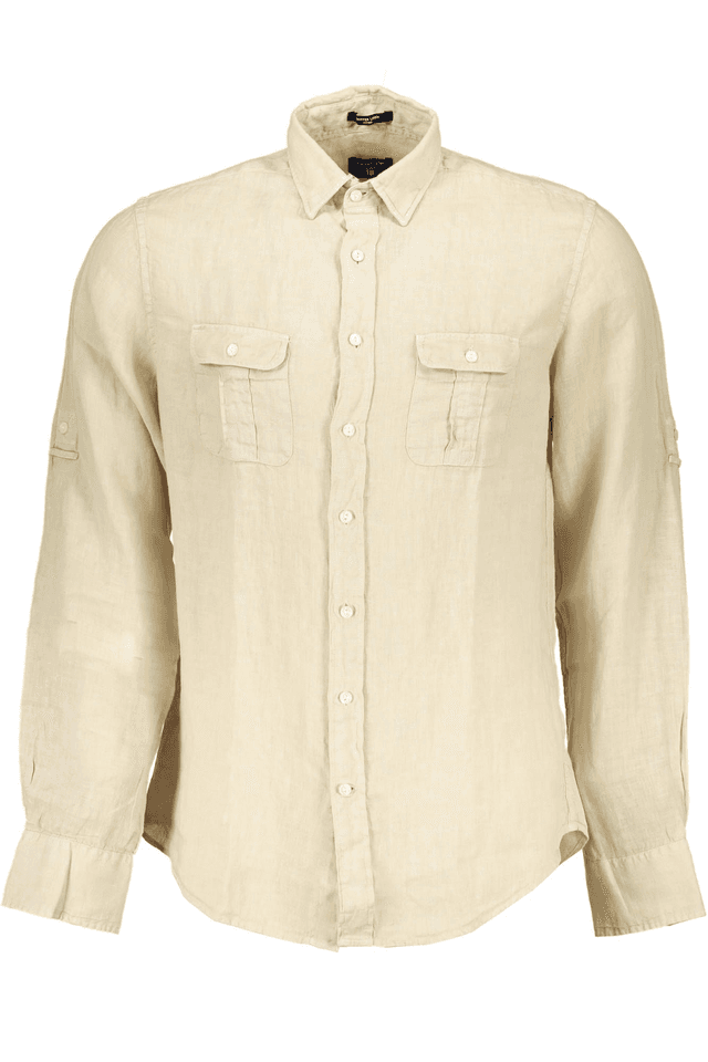 295GANT CAMICIA MANICHE LUNGHE UOMO BEIGE