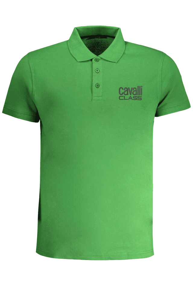 8987CAVALLI CLASS POLO MANICHE CORTE UOMO VERDE