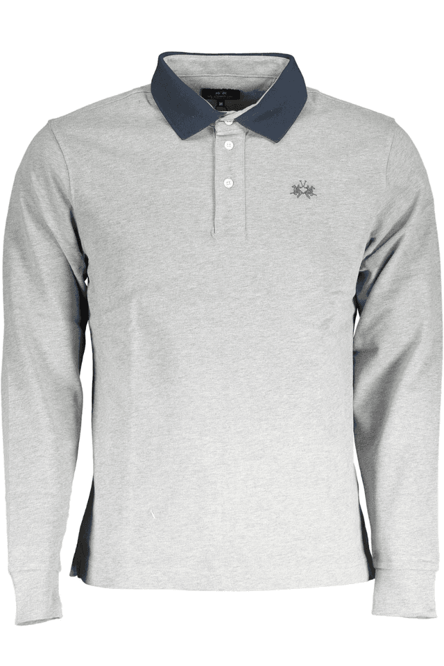 2655LA MARTINA POLO MANICHE LUNGHE UOMO GRIGIO