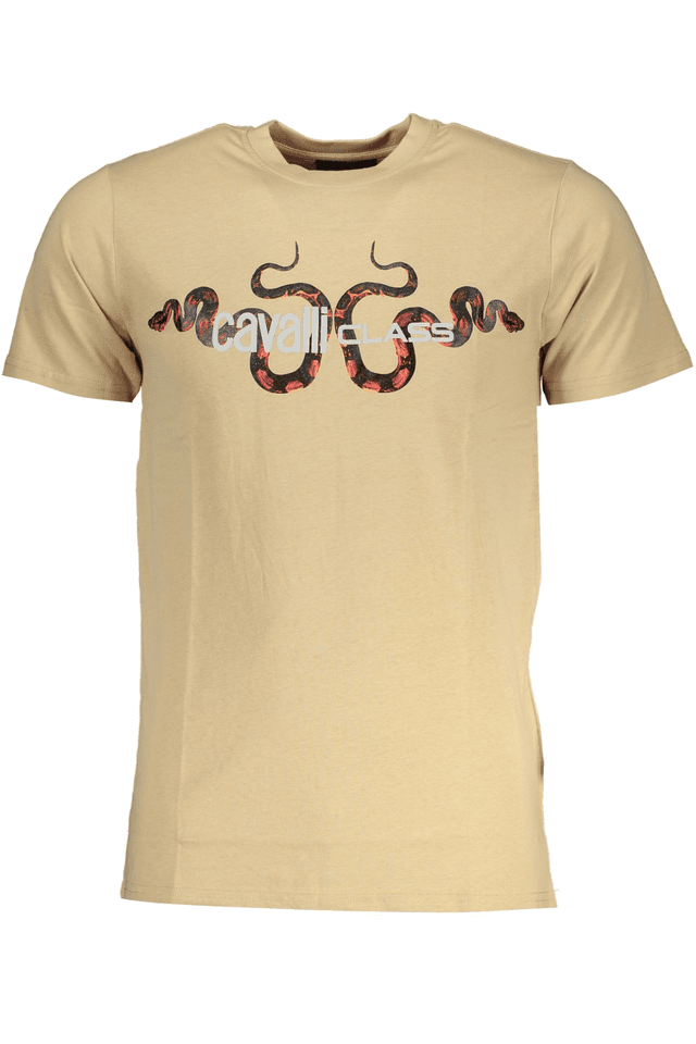 7836CAVALLI CLASS T-SHIRT MANICHE CORTE UOMO BEIGE