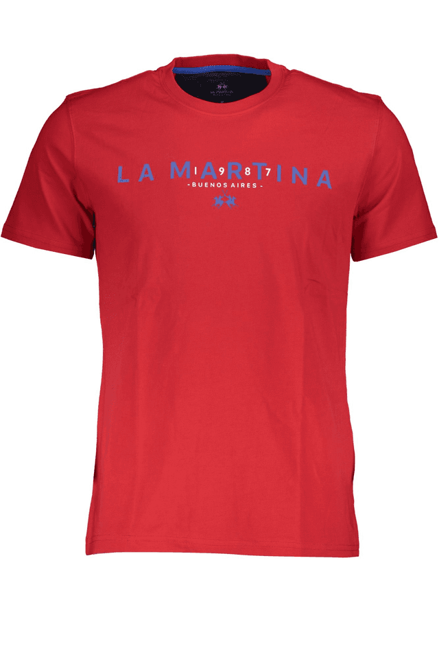 4857LA MARTINA T-SHIRT MANICHE CORTE UOMO ROSSO
