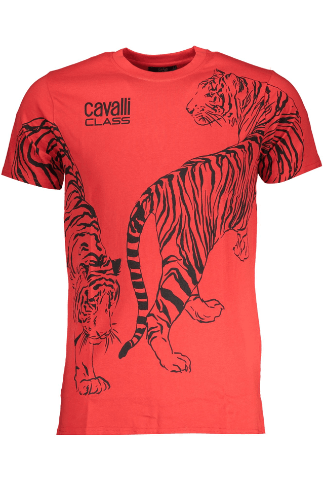 7848CAVALLI CLASS T-SHIRT MANICHE CORTE UOMO ROSSO