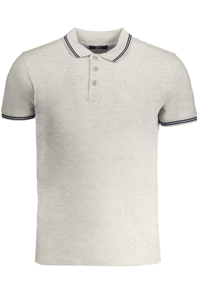 9727CAVALLI CLASS POLO MANICHE CORTE UOMO GRIGIO