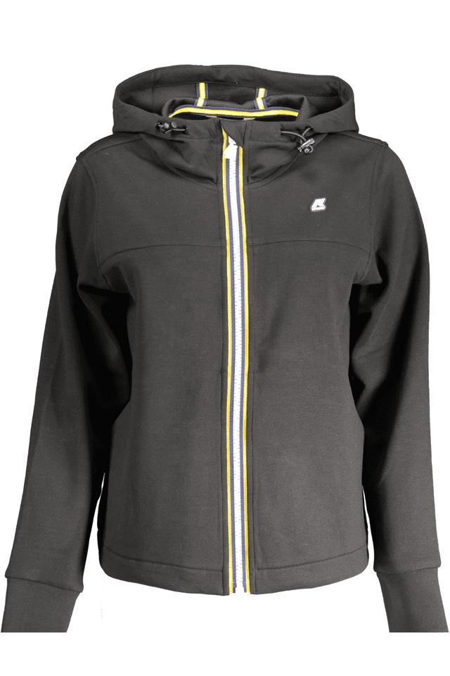 9177K-WAY FELPA CON ZIP DONNA NERO