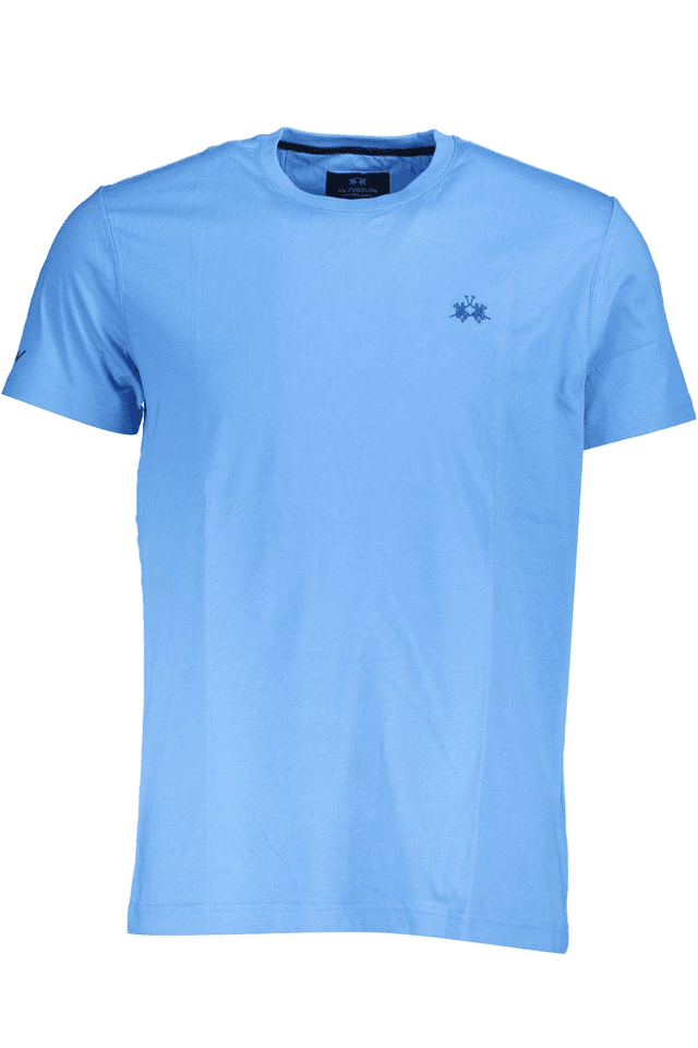 3873LA MARTINA T-SHIRT MANICHE CORTE UOMO AZZURRO