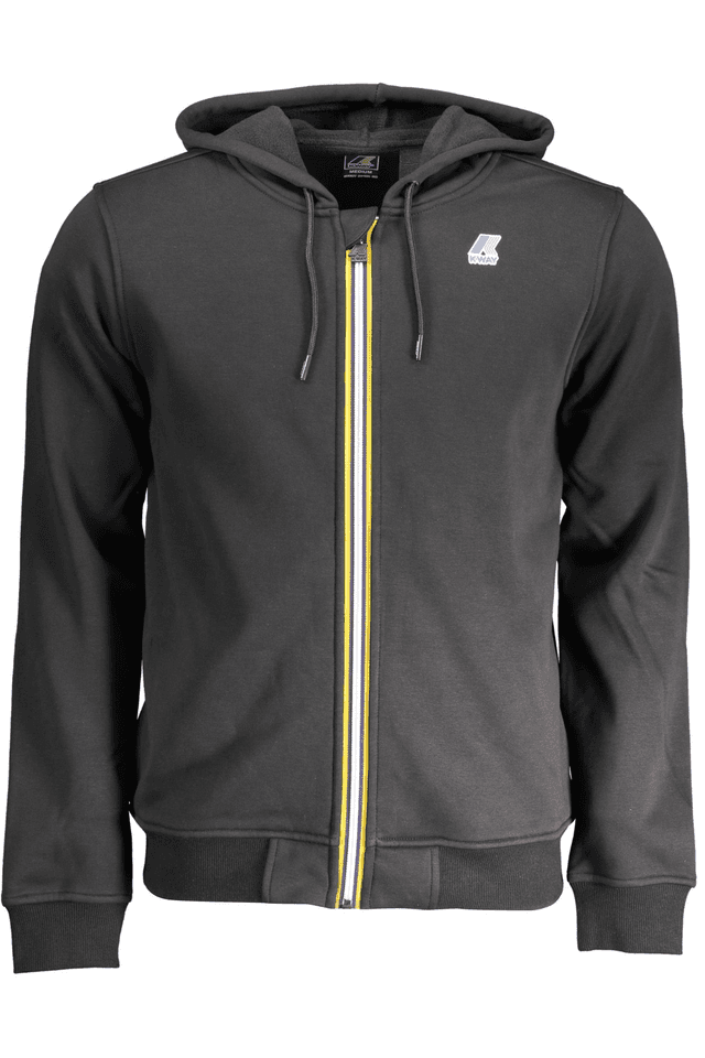 K-WAY FELPA CON ZIP UOMO NERO