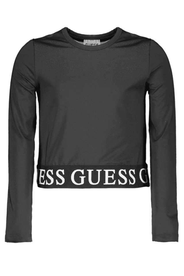 8113GUESS JEANS T-SHIRT MANICHE LUNGHE BAMBINA NERO