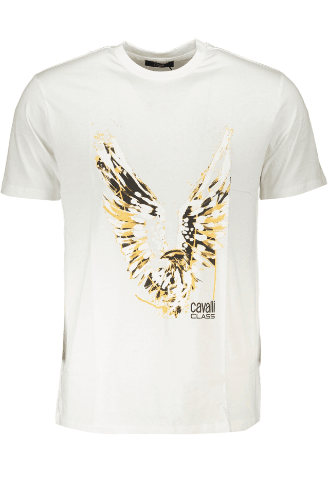 6808CAVALLI CLASS T-SHIRT MANICHE CORTE UOMO BIANCO