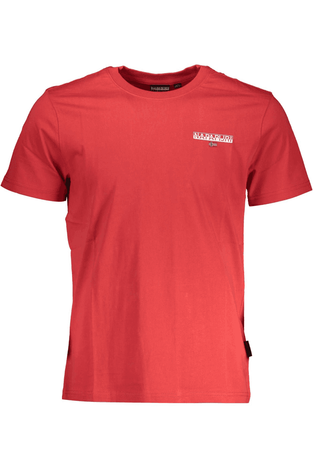 3444NAPAPIJRI T-SHIRT MANICHE CORTE UOMO ROSSO