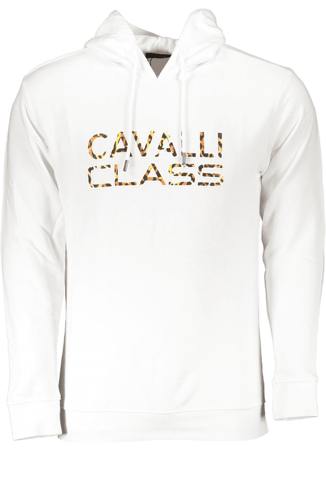 6762CAVALLI CLASS FELPA SENZA ZIP UOMO BIANCO