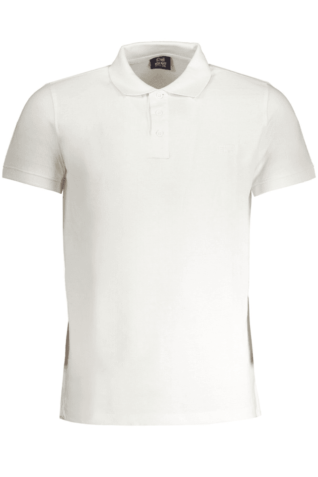 8951NORWAY 1963 POLO MANICHE CORTE UOMO BIANCO