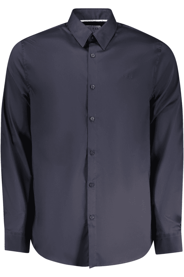 10320GUESS JEANS CAMICIA MANICHE LUNGHE UOMO BLU