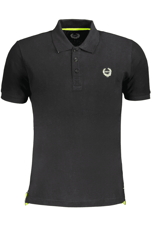 9583GIAN MARCO VENTURI POLO MANICHE CORTE UOMO NERO