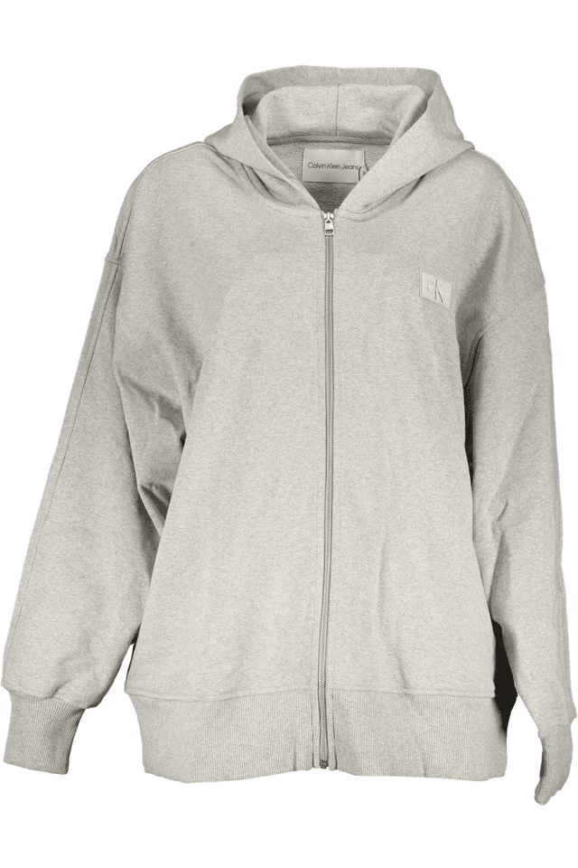 2363CALVIN KLEIN FELPA CON ZIP DONNA GRIGIO