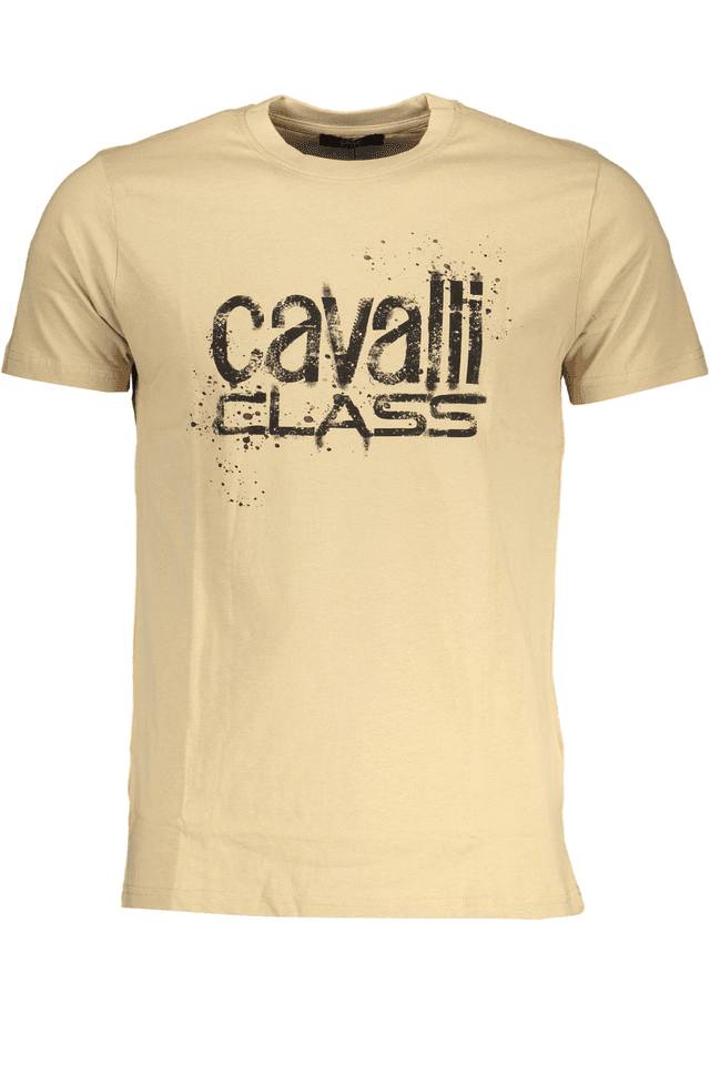 7740CAVALLI CLASS T-SHIRT MANICHE CORTE UOMO BEIGE