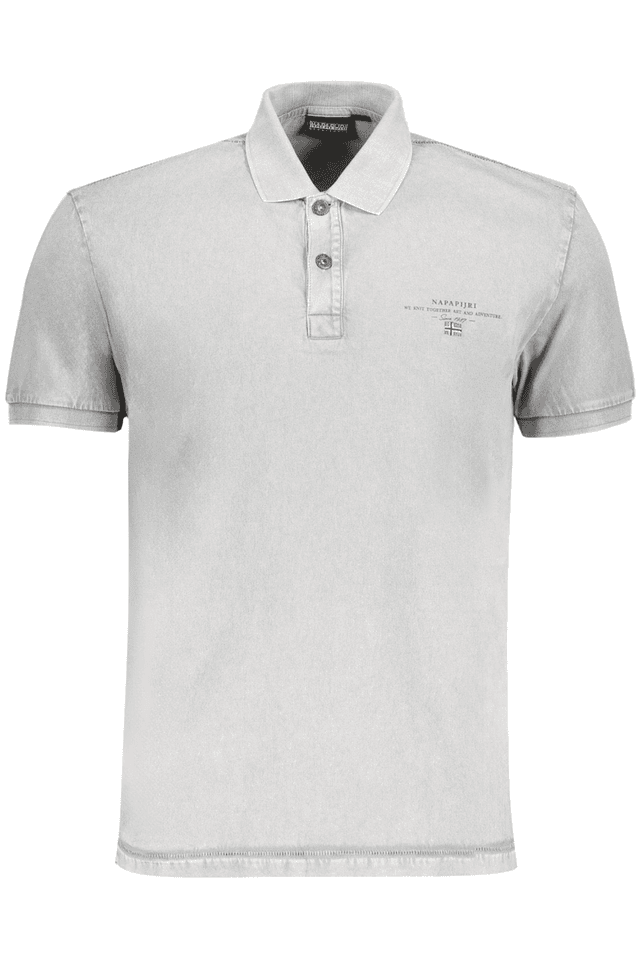 9123NAPAPIJRI POLO MANICHE CORTE UOMO GRIGIO