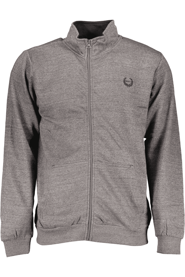 2320GIAN MARCO VENTURI FELPA CON ZIP UOMO GRIGIO