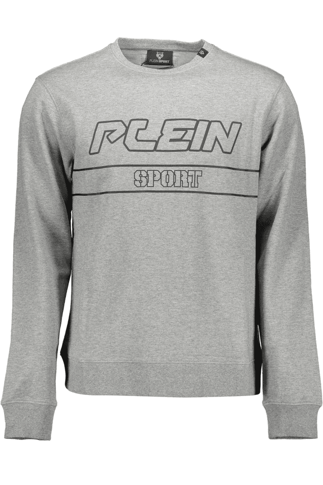 1219PLEIN SPORT FELPA SENZA ZIP UOMO GRIGIO