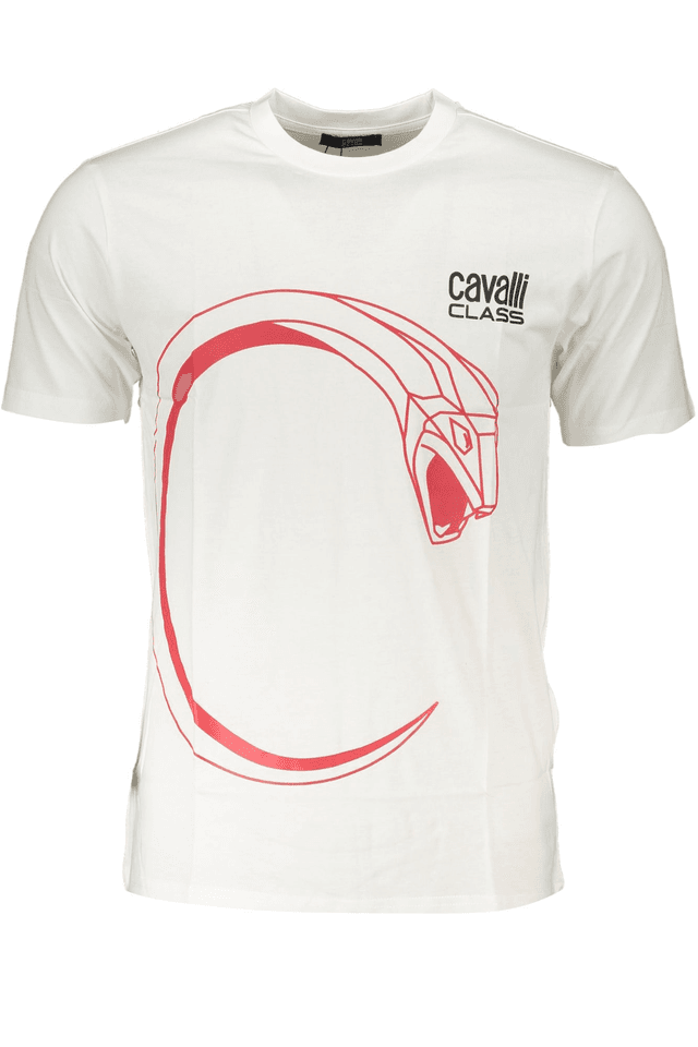 6815CAVALLI CLASS T-SHIRT MANICHE CORTE UOMO BIANCO
