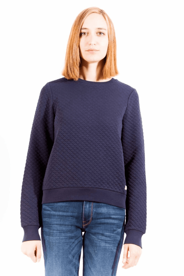 528GANT FELPA SENZA ZIP DONNA BLU