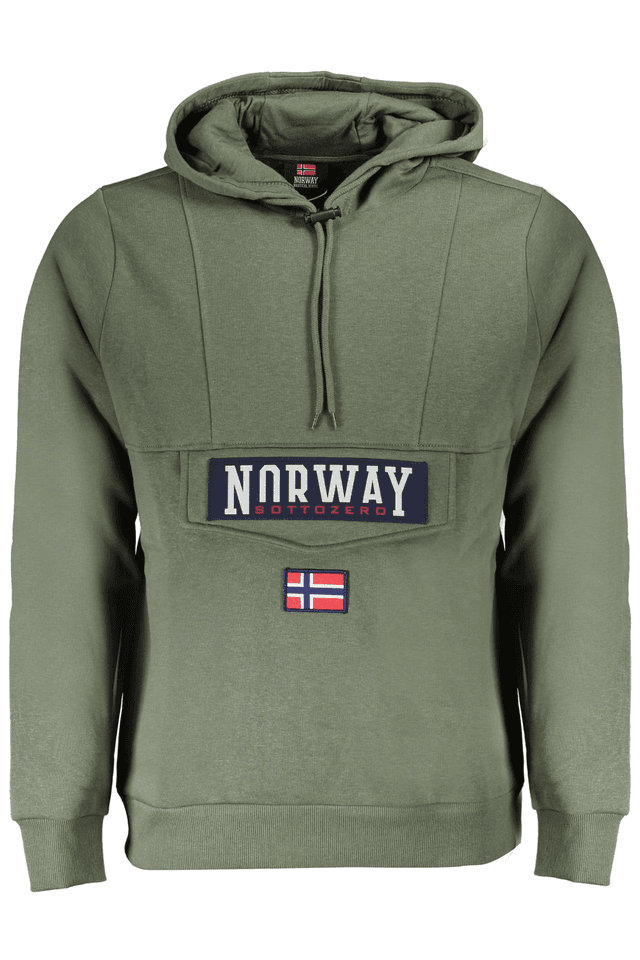 10112NORWAY 1963 FELPA SENZA ZIP UOMO VERDE