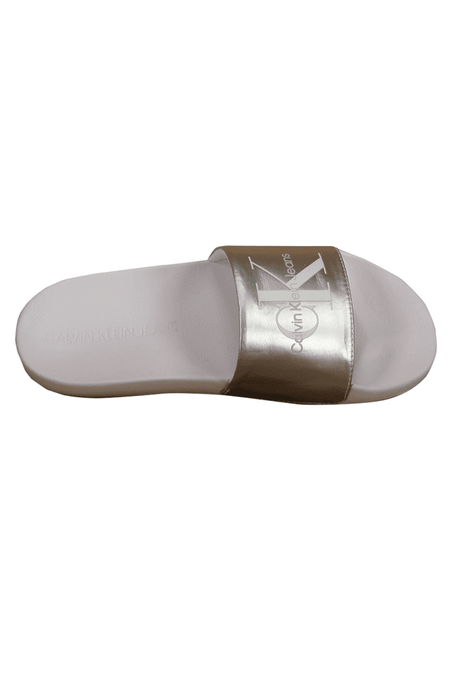 9705CALVIN KLEIN CALZATURA CIABATTA DONNA ARGENTO
