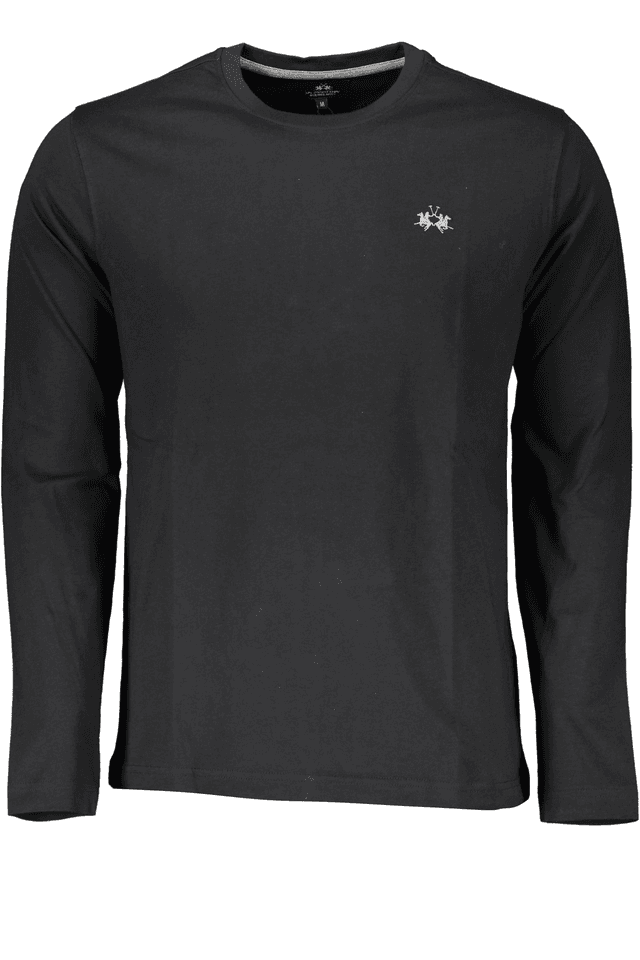 6935LA MARTINA T-SHIRT MANICHE LUNGHE UOMO NERO