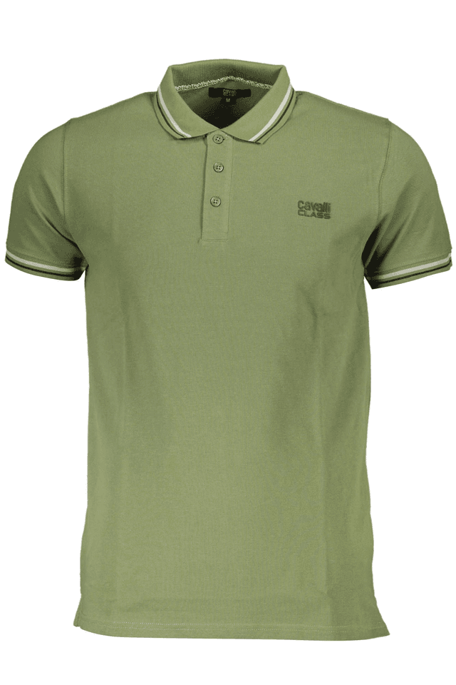 4559CAVALLI CLASS POLO MANICHE CORTE UOMO VERDE