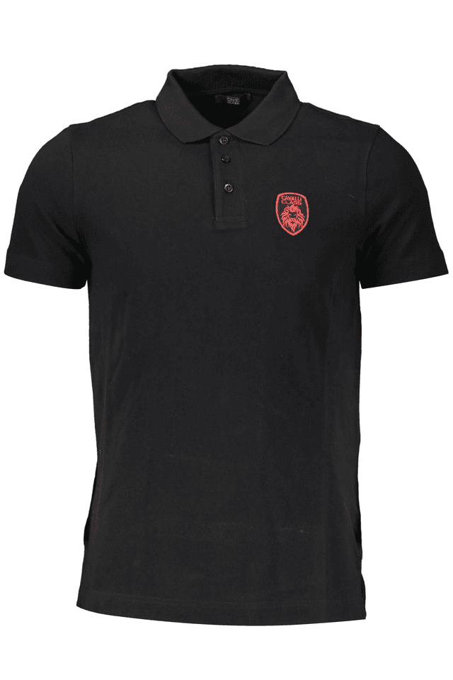 4154CAVALLI CLASS POLO MANICHE CORTE UOMO NERO