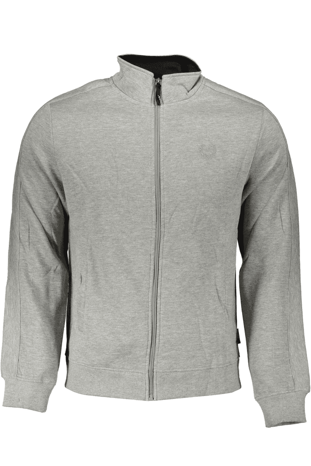 6153GIAN MARCO VENTURI FELPA CON ZIP UOMO GRIGIO